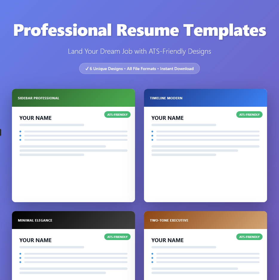 Template Pack resume